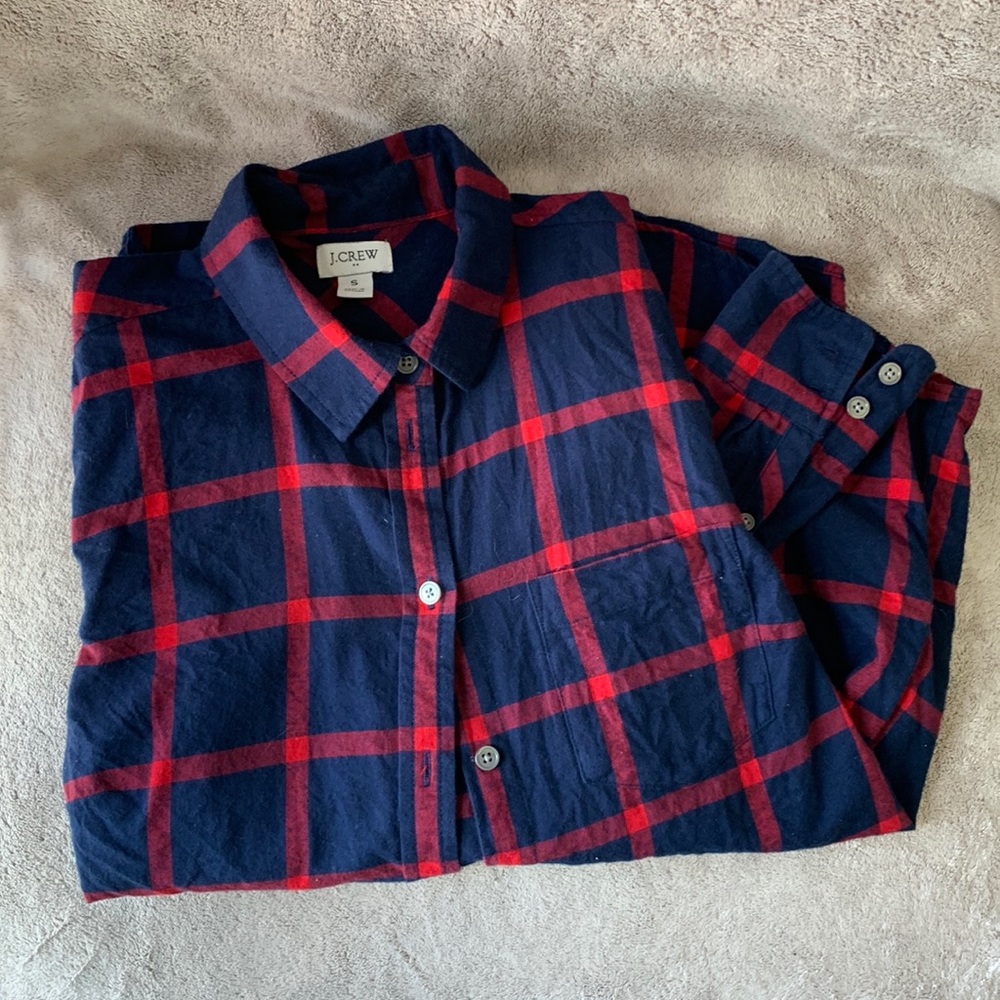 J.Crew excellent condition long sleeved flannel